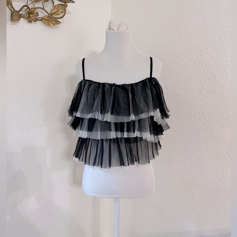 GiGiO Tulle Ruffle Top